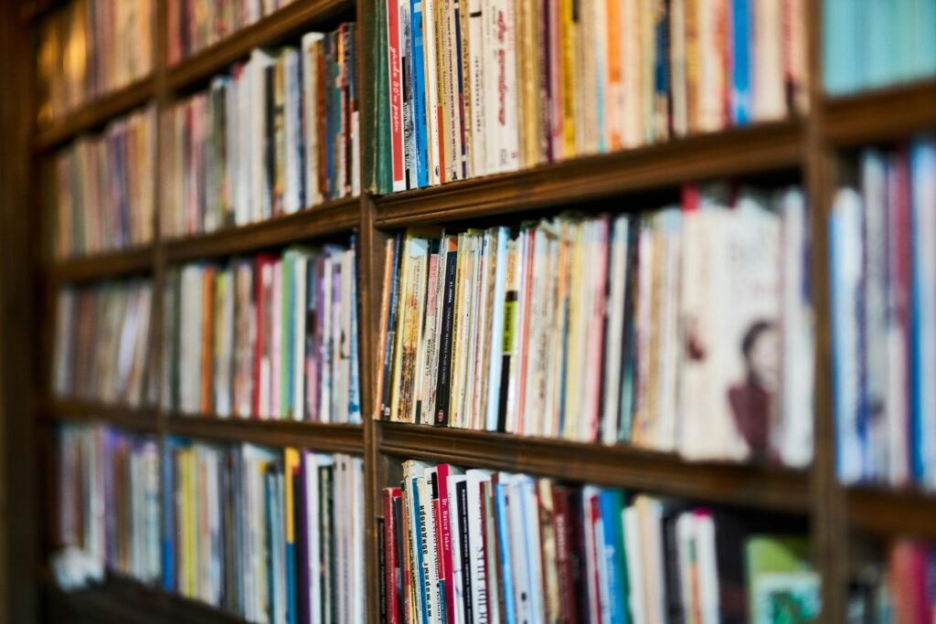 picture of books on a shelf